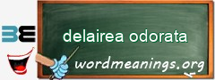 WordMeaning blackboard for delairea odorata